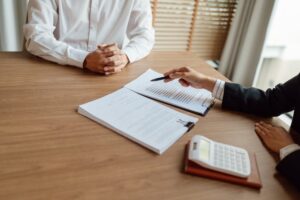 Business people signing contract making deal with life insurance agent Concept for consultant health insurance life insurance savings plan